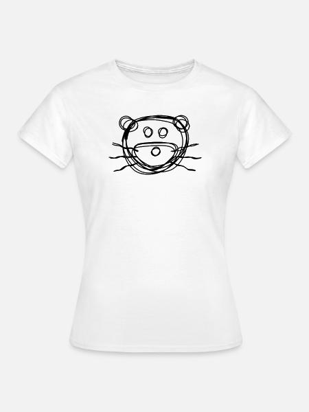 Otter handgezeichnet - Frauen T-Shirt - Weiß