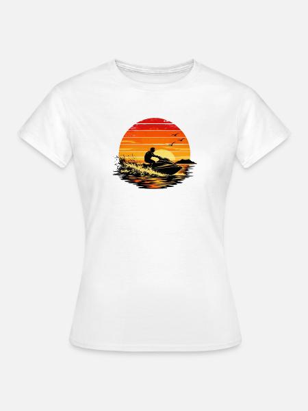 Sunset Jet Ski Escape - Frauen T-Shirt - Weiß