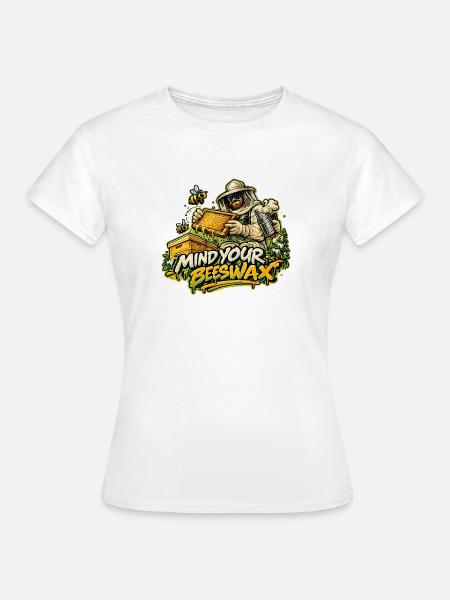 Imkerheld: Mind Your Beeswax - Frauen T-Shirt - Weiß