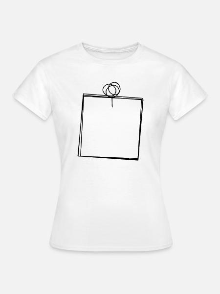 Pinnwandzettel handgezeichnet - Frauen T-Shirt - Weiß