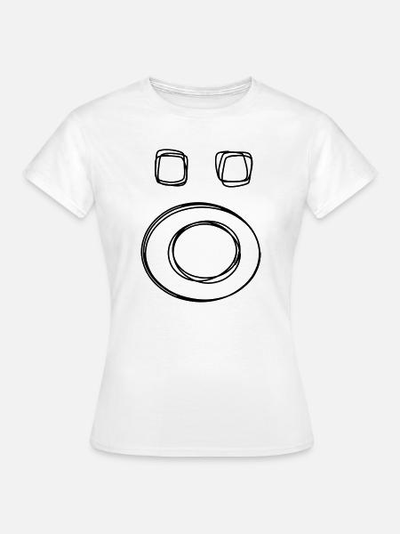 Kleinbuchstabe ö handgezeichnet - Frauen T-Shirt - Weiß