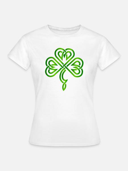 Irisches Kleeblatt - Frauen T-Shirt - Weiß