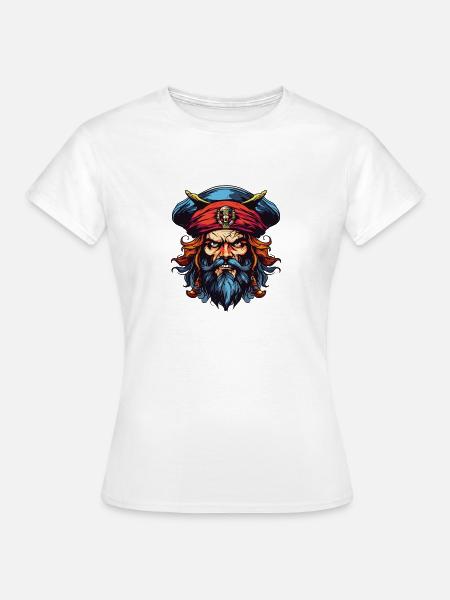 Kapitän Pirat - Frauen T-Shirt - Weiß