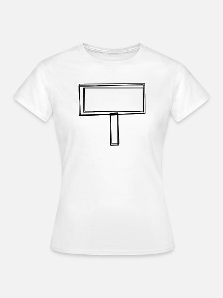 Ortstafel handgezeichnet - Frauen T-Shirt - Weiß