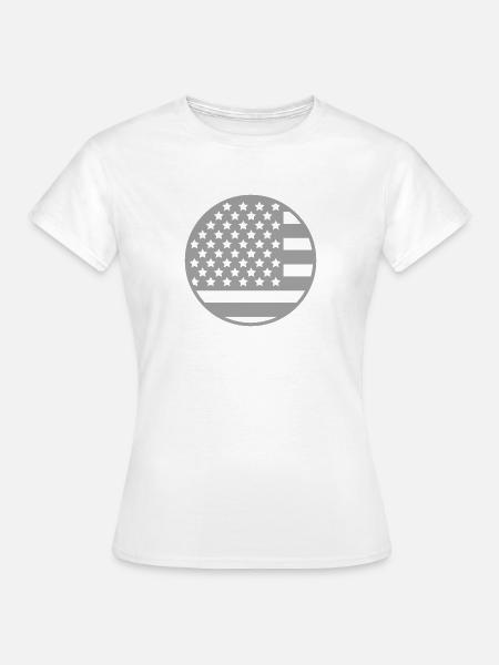 Flagge der Vereinigten Staaten - Frauen T-Shirt - Weiß