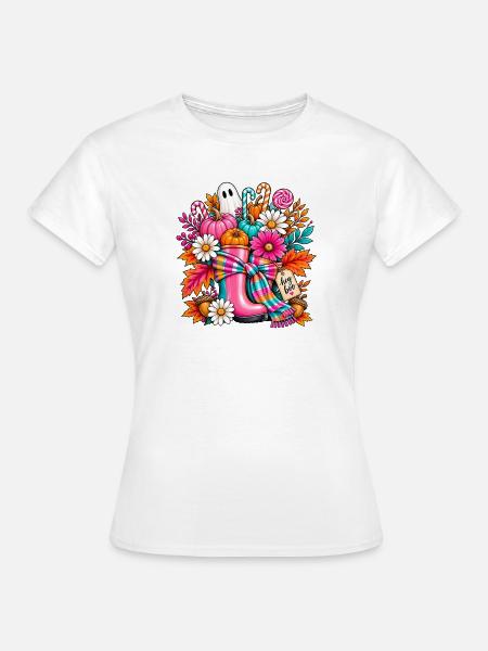 Hey Boo Herbst-Halloween - Frauen T-Shirt - Weiß