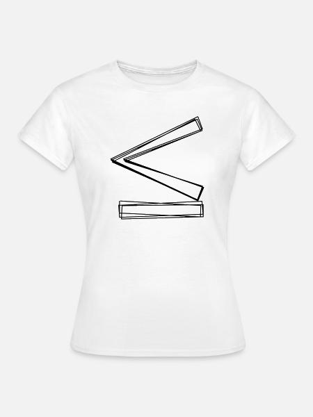 Kleiner gleich handgezeichnet - Frauen T-Shirt - Weiß
