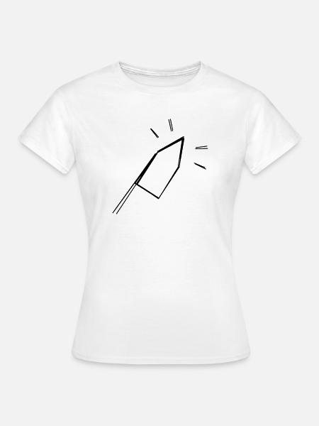 Silvesterrakete handgezeichnet - Frauen T-Shirt - Weiß