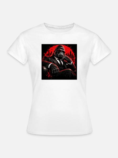 Red Black Business Gorilla - Frauen T-Shirt - Weiß