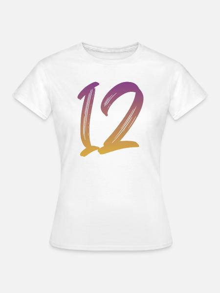 12 - Frauen T-Shirt - Weiß