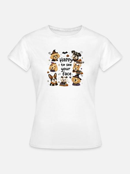 Frohe Halloween-Hundeliebhaber, süße gruselige Hunde, T-Shir - Frauen T-Shirt - Weiß