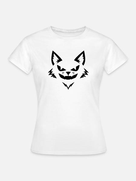 Halloween Fuchs – Spooky Fox Face - Frauen T-Shirt - Weiß
