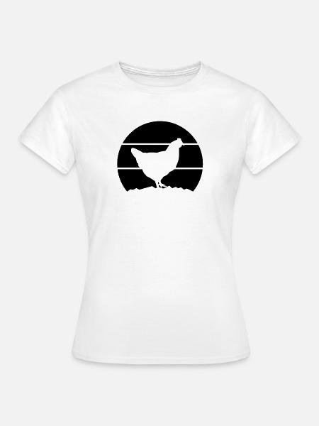 Huhn Silhouette - Frauen T-Shirt - Weiß