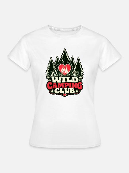 WILD CAMPING CLUB - Frauen T-Shirt - Weiß