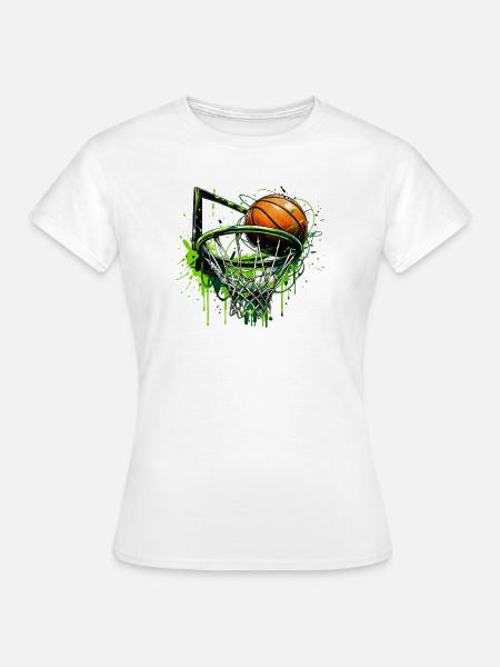 Basketball - Frauen T-Shirt - Weiß