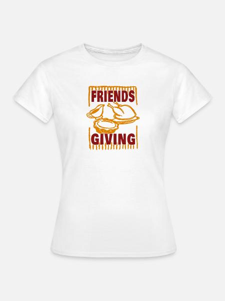 Friends Giving Muscheln Illustration - Frauen T-Shirt - Weiß