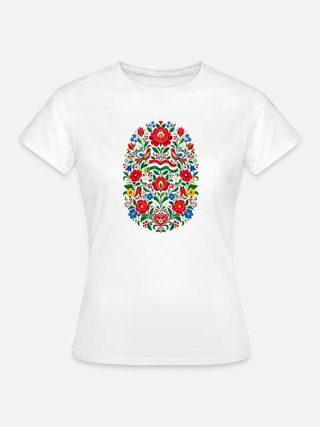 Ungarn | Volkskunst & Blumenornamente - Frauen T-Shirt - Weiß