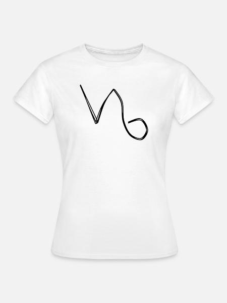 Sternzeichen Steinbock handgezeichnet - Frauen T-Shirt - Weiß