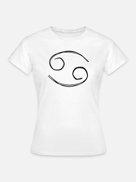 Sternzeichen Krebs handgezeichnet - Frauen T-Shirt - Weiß