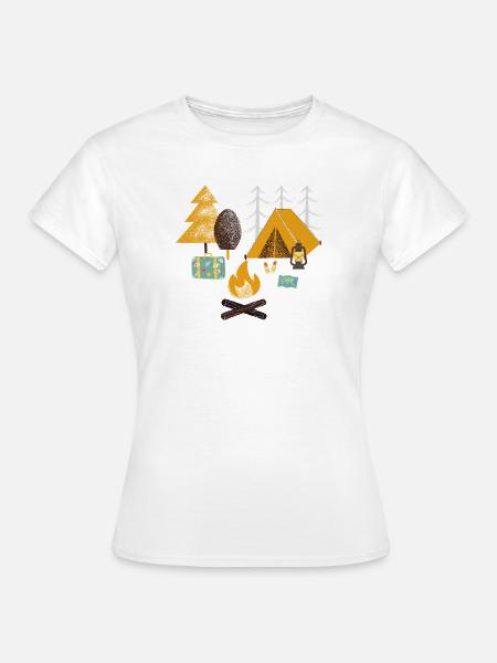 Lagerfeuer - Frauen T-Shirt - Weiß