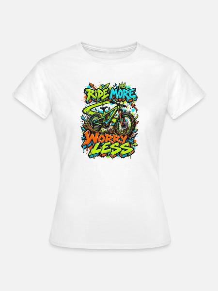 Mehr Fahren, Weniger Sorgen - Frauen T-Shirt - Weiß