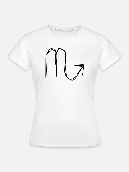 Sternzeichen Skorpion handgezeichnet - Frauen T-Shirt - Weiß