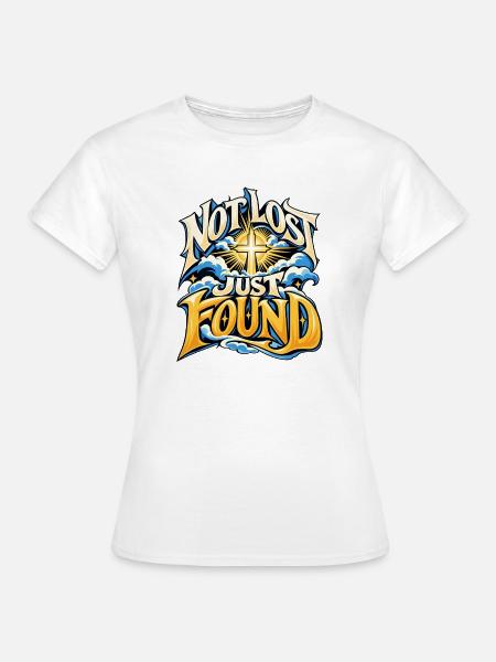 Not Lost Just Found Cross - Frauen T-Shirt - Weiß
