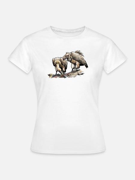 Geierpaar am Fels - Frauen T-Shirt - Weiß