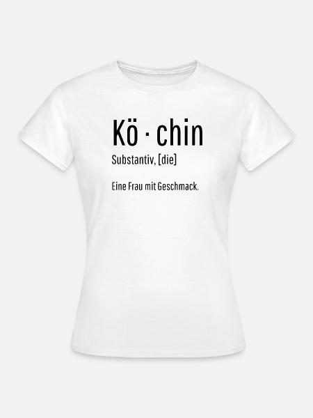 Köchin Substantiv Definition Küche Geschenk - Frauen T-Shirt - Weiß