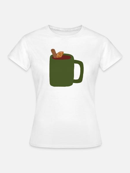 Glühweinbecher Illustration - Frauen T-Shirt - Weiß