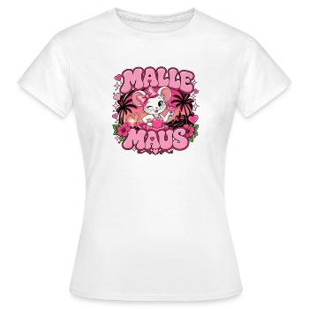 Malle Maus – Mallorca Party & Urlaub - Frauen T-Shirt - Weiß - Vorne - AI Model Female 172 dark (172cm)