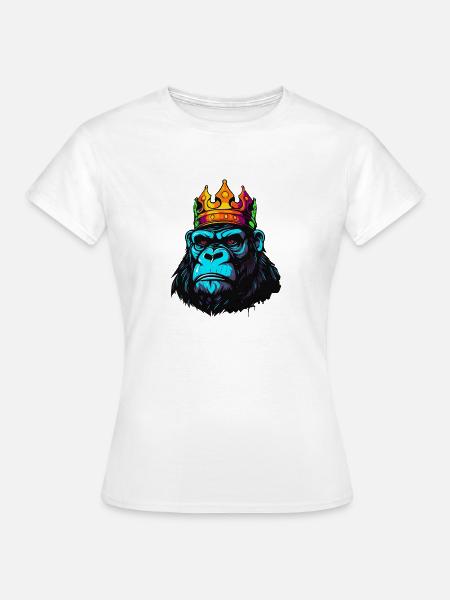 König Gorilla - Frauen T-Shirt - Weiß