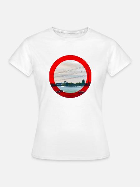 Rotkreis-Landschaft - Frauen T-Shirt - Weiß