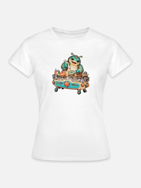 Retro Koch Drachenmeister - Frauen T-Shirt - Weiß