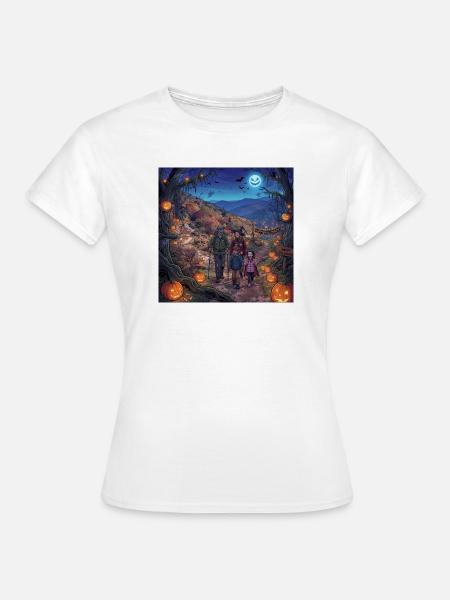 Halloween Familienwanderung - Frauen T-Shirt - Weiß