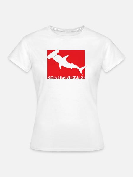 Taucher für Haie - Frauen T-Shirt - Weiß