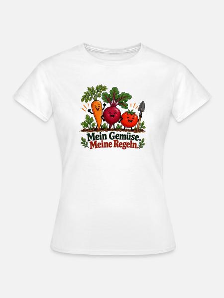 Mein Gemüse meine Regeln - Frauen T-Shirt - Weiß