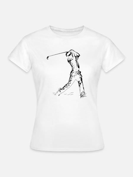Golfliebhaber Zeichnung - Frauen T-Shirt - Weiß