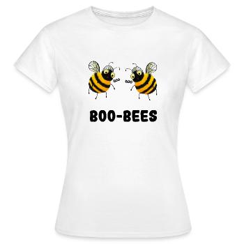 Boo-Bees - Zwei Bienen sagen Boo - Frauen T-Shirt - Weiß - Vorne - AI Model Female 172 dark (172cm)