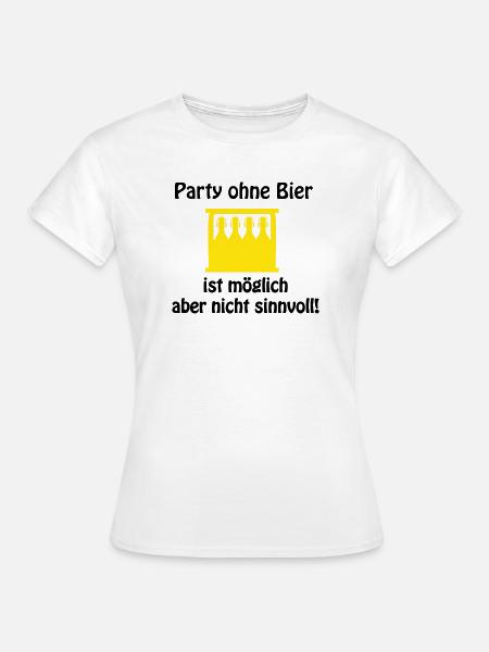 Gelbe Bierflaschen Silhouetten Rack - Frauen T-Shirt - Weiß