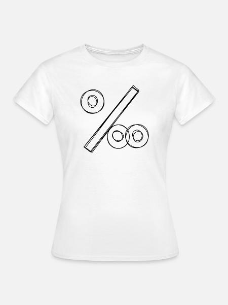 Promillezeichen handgezeichnet - Frauen T-Shirt - Weiß