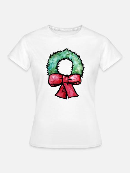 Grüne Afro-Krone mit roter Schleife - Frauen T-Shirt - Weiß
