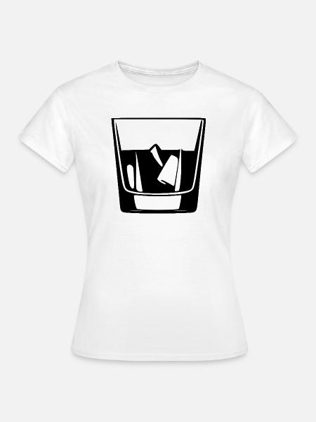 Whiskey Glas Geschenk Barkeeper Kellner  - Frauen T-Shirt - Weiß