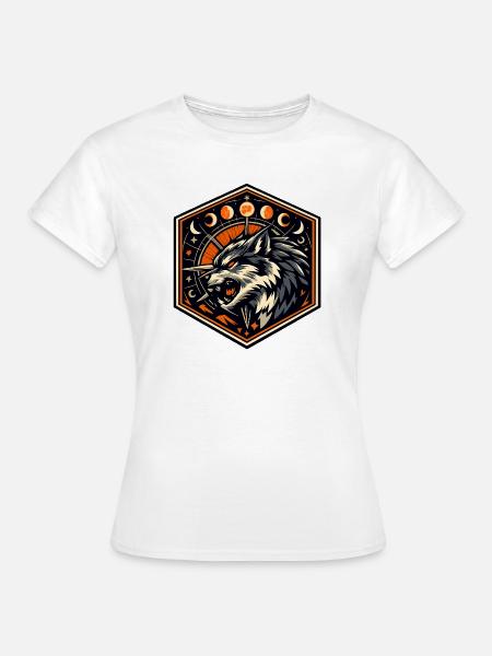 Mondwolf Emblem - Frauen T-Shirt - Weiß