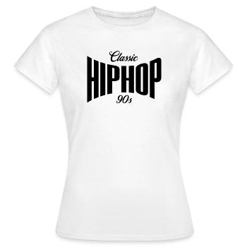 90er-Jahre-Klassiker HipHop - Frauen T-Shirt - Weiß - Vorne - AI Model Female 172 dark (172cm)