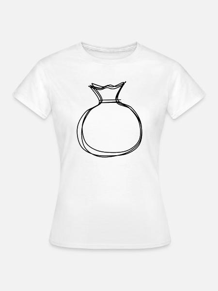 Sack handgezeichnet - Frauen T-Shirt - Weiß