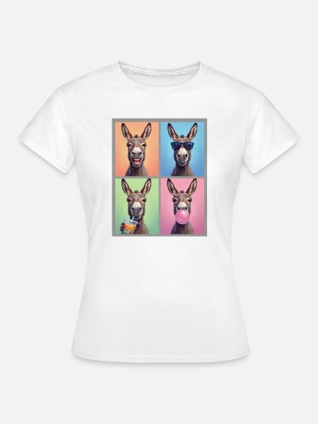 Donkey Esel - Frauen T-Shirt - Weiß