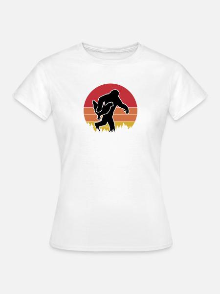 Bigfoot Huhn Retro - Frauen T-Shirt - Weiß