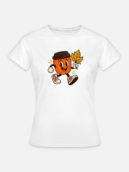 Becher-Kürbis - Frauen T-Shirt - Weiß