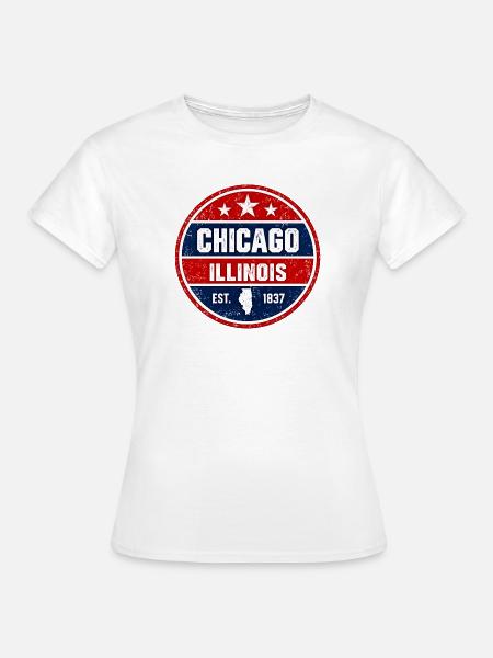 Chicago - Illinois - 1837 - United States America - Frauen T-Shirt - Weiß